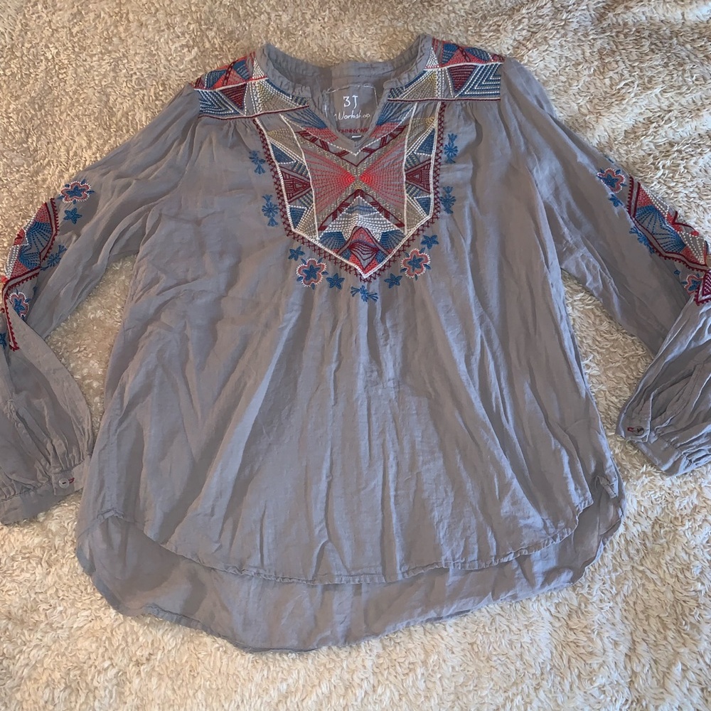 ❤️ Johnny Was Workshop Cotton Pullover Multi Color